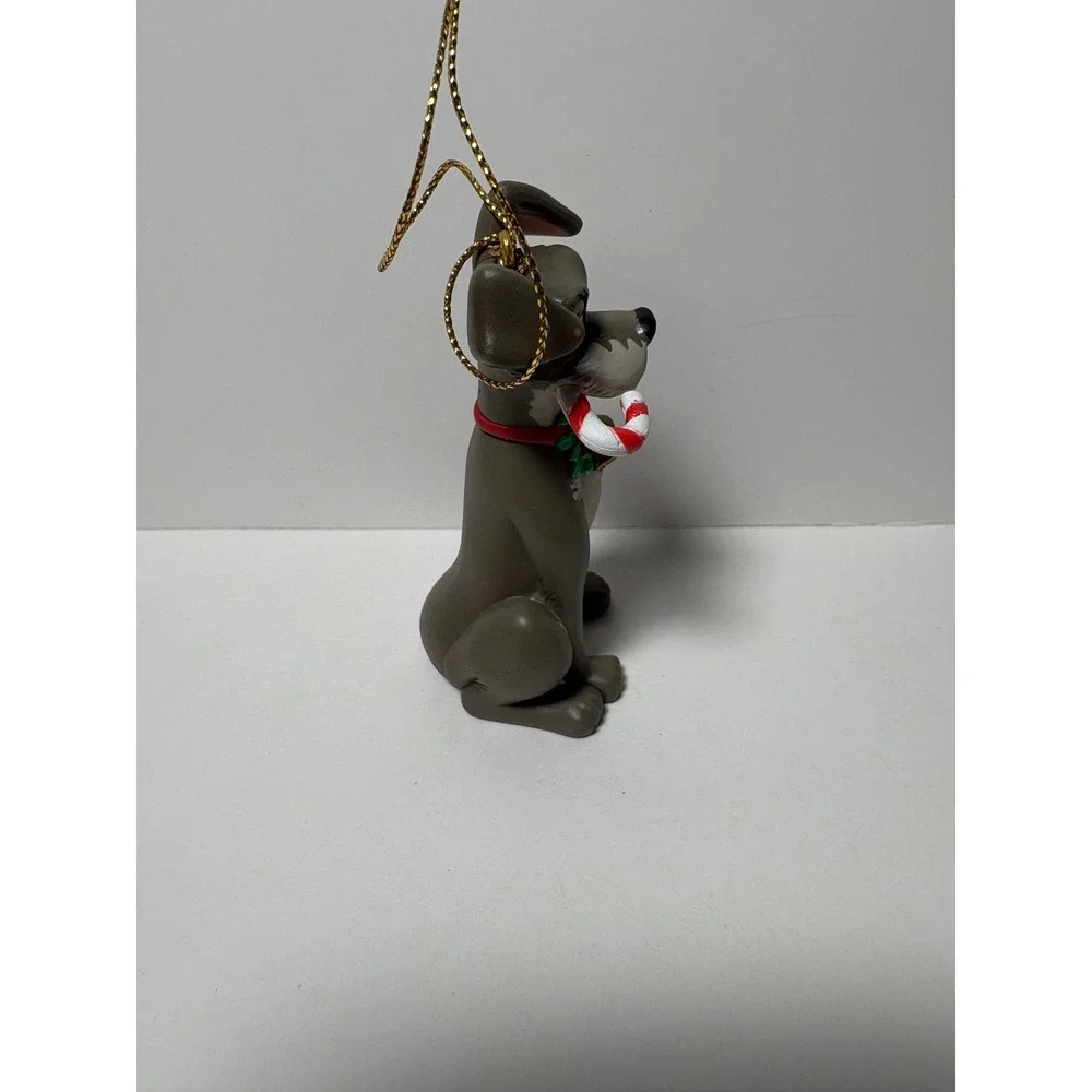 Disney Lady and the Tramp Tramp Christmas Ornament with Candy Cane & Box 028908